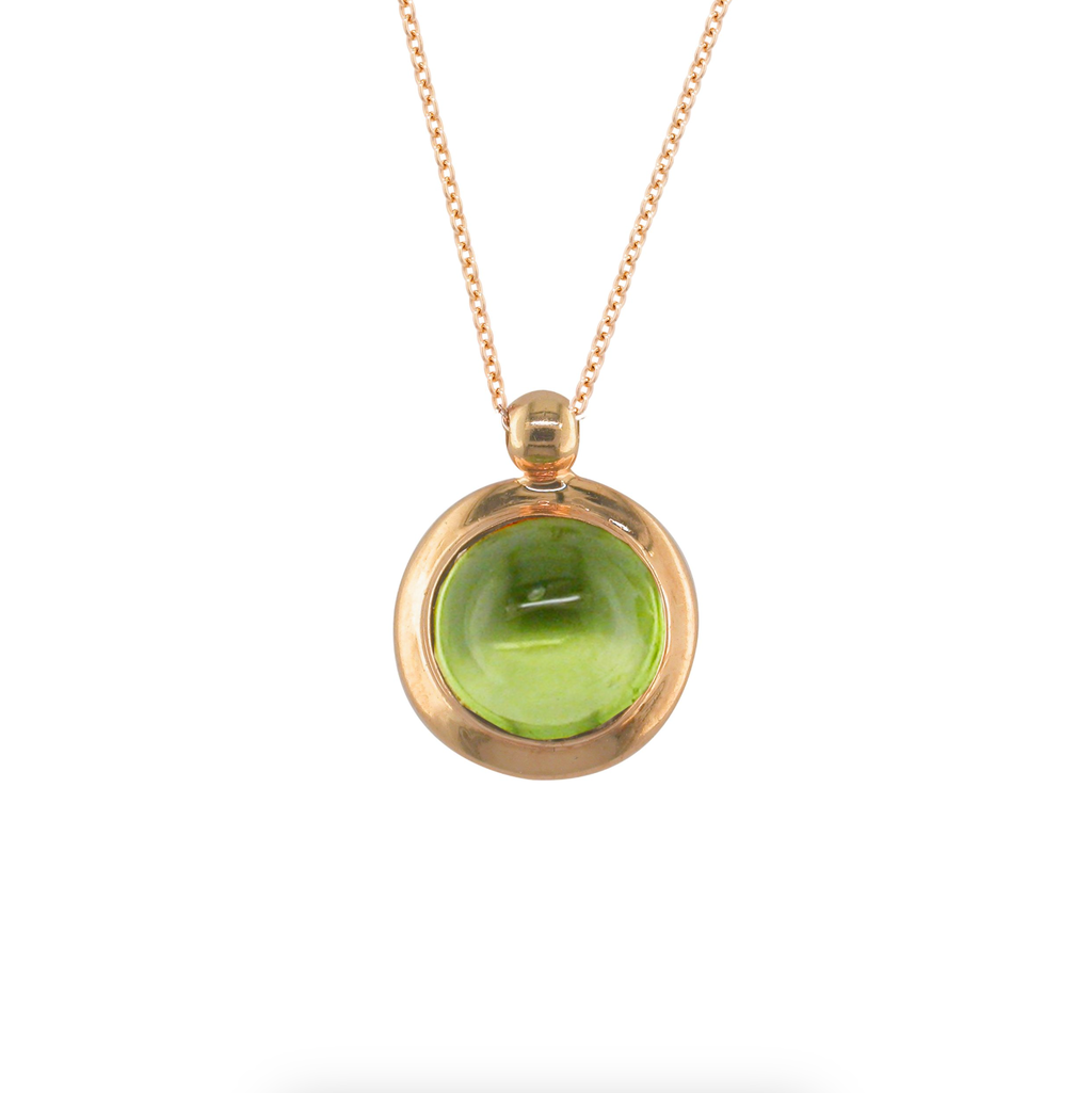 Peridot Bubble Pendant Necklace