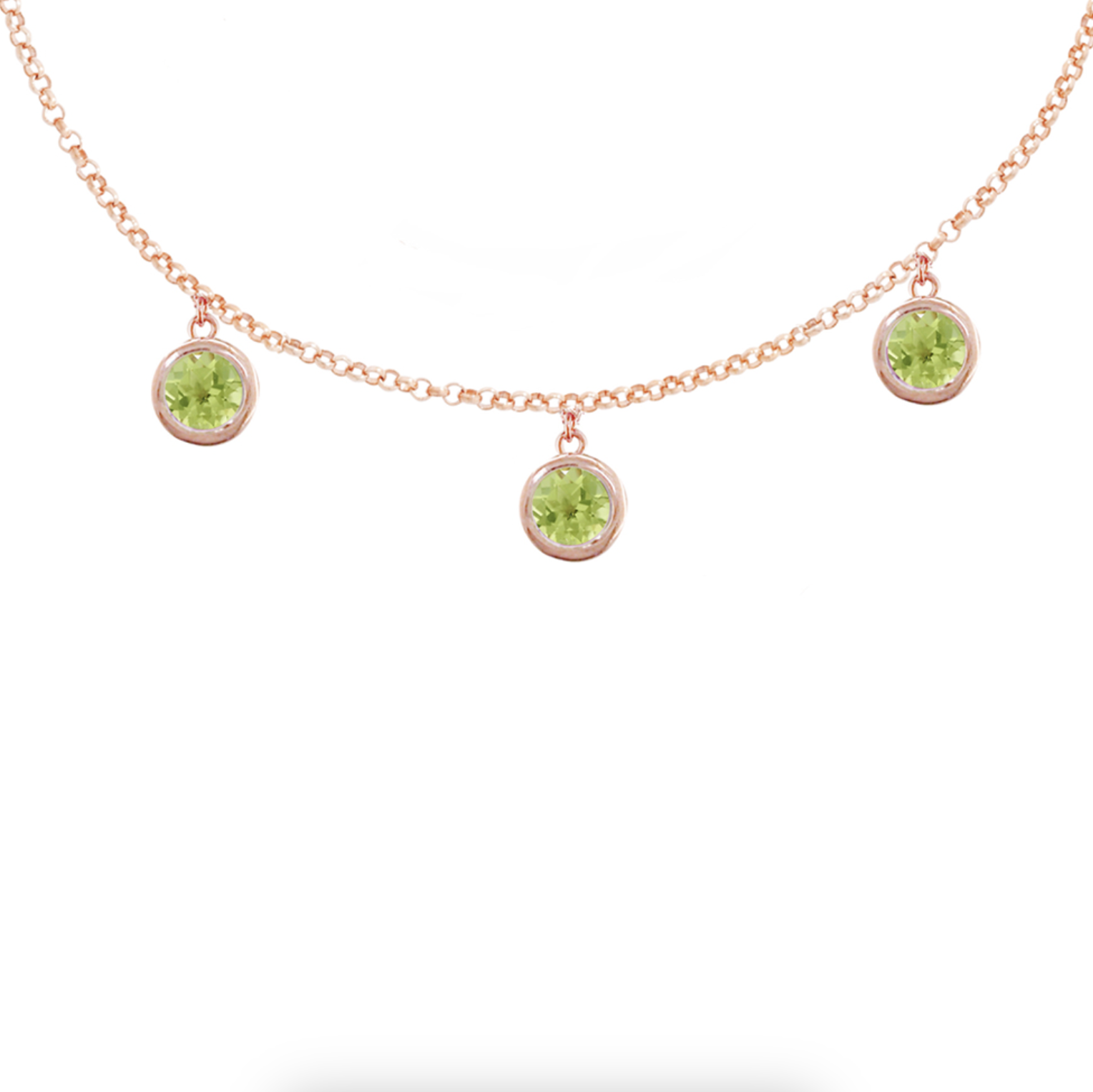 Peridot Dew Drop Necklace
