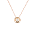 Single Diamond Pendant Necklace