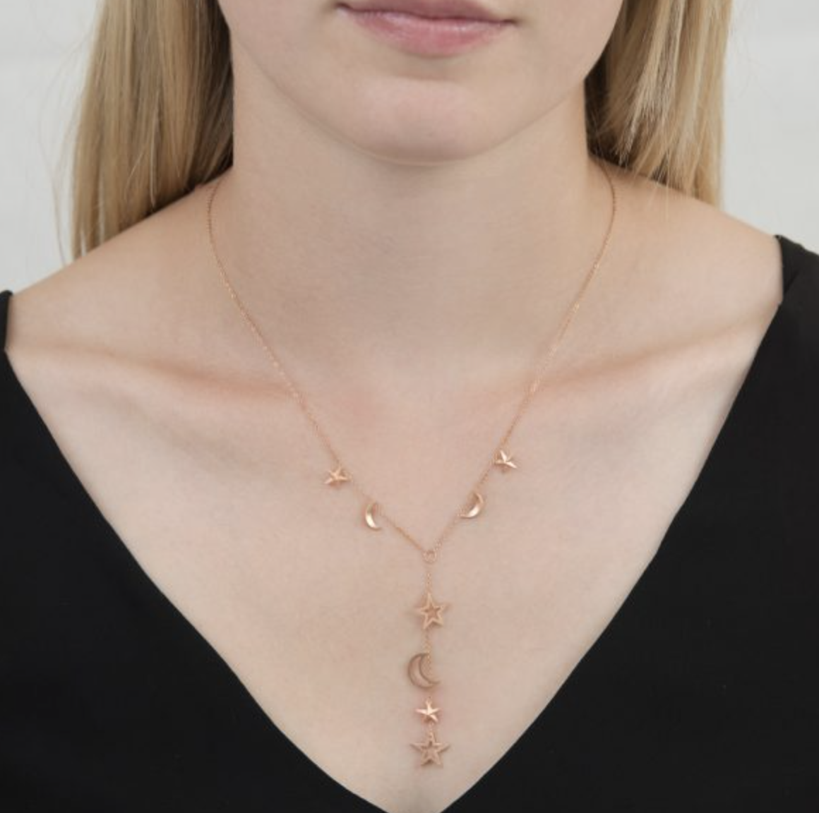 Star and Moon Starry Night Necklace