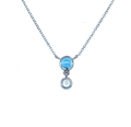 Blue Topaz and Moonstone Pendant Necklace