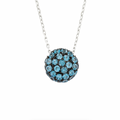 Blue Topaz Ball Pendant Necklace