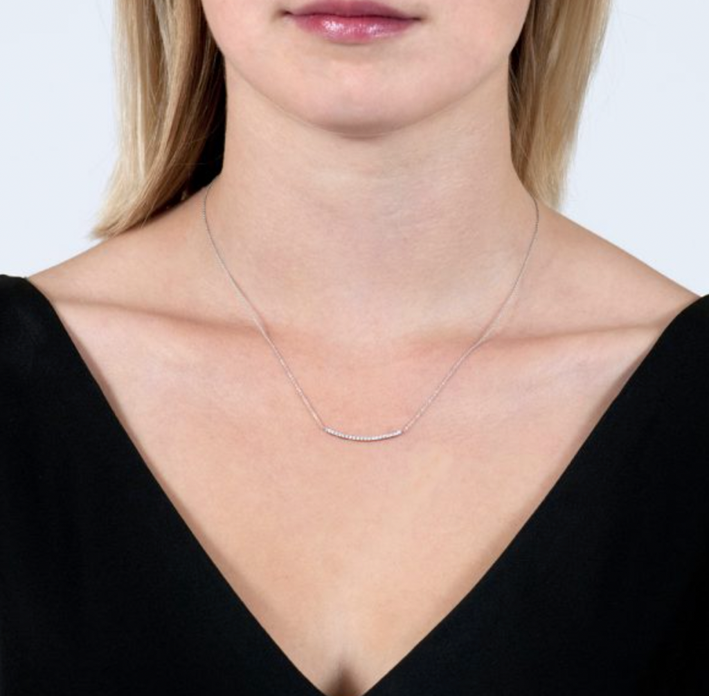 Diamond Bar Necklace