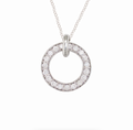 Diamond Circle Pendant Necklace